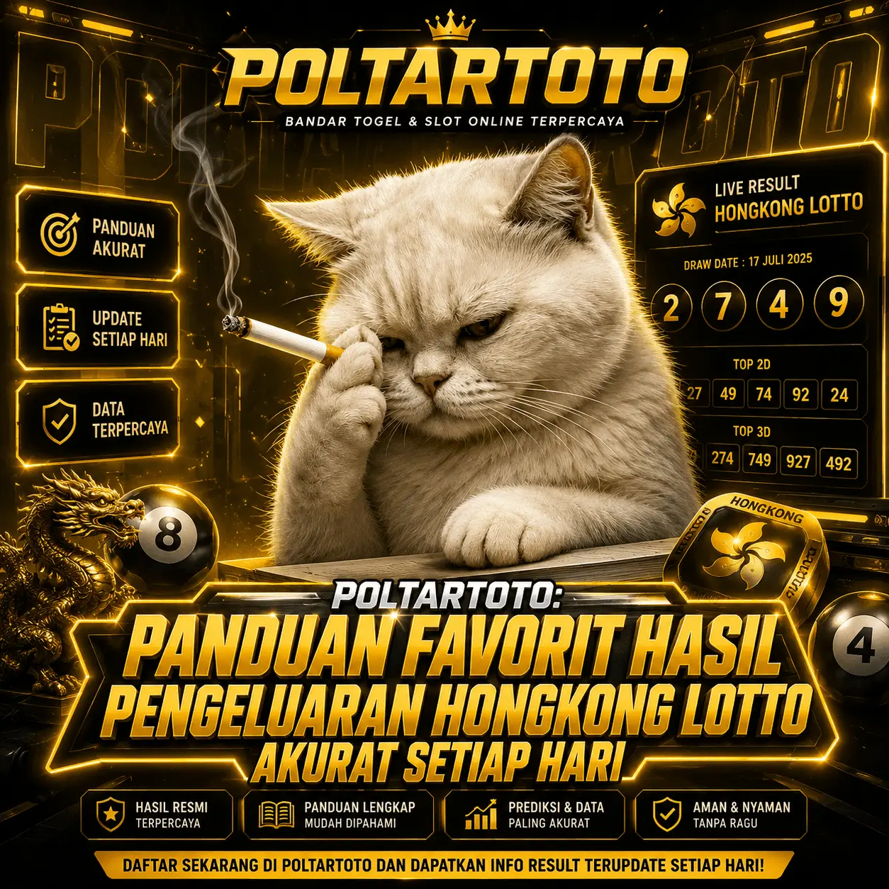 POLTARTOTO: Panduan Favorit Hasil Pengeluaran Hongkong Lotto Akurat Setiap Hari